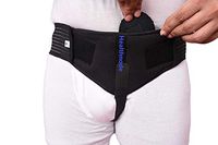 Healthnode(TM) Inguinal Hernia Belt for Men Post Surgery Pain Relief/Groin Truss Brace Hernia Pain Relief 1 Compression Pressure Foam Pad Comfortable&Adjustable Foam Pad (X-Large, Black-Left)