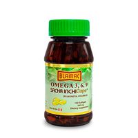 Natural Source of Omega 3,6,9 Softgel Caps from Sacha Inchi (100 Capsules - 500mg) - Much Healthier than Fish Oil and Algae | Source of Ala that elongates DHA EPA | Essential Fatty Acids | Odorless