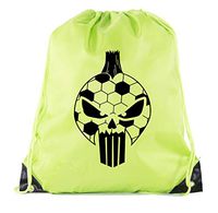 Soccer Party Favors | Soccer Drawstring Backpacks for Birthday Parties, Team events, and much more! - 3PK Lime CA2500SOCCER S6
