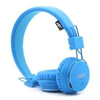 Kids Wireless Bluetooth 4.2 Headphones, GranVela X2 Lightweight Retro Foldable Multifunction Headphones with FM Radio, TF Card Mp3 Player and Microphone,3.5mm Jack (Blue)