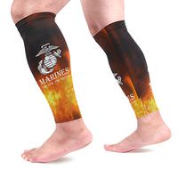 poeticcity USMC US Marines 1 Pair Calf Sleeves Cooling Leg Support Pain Recovery