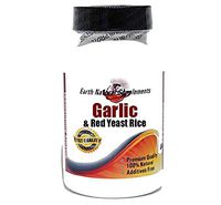 Garlic and Red Yeast Rice * 90 Caps 100% Natural - by EarhNaturalSupplements