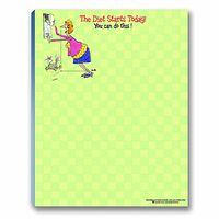 Funny Note Pad - The Diet Starts Today! - Great Funny Gift Idea