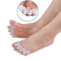 JUMERY-Toe Overlap Bunion Drift Corrector, Durable Soft Separators for Bunion Corrector Plantar Fasciitis Hammer for Toes Yoga Sports (Color : White)
