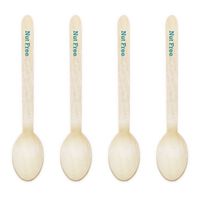 Dress My Cupcake Natural Wood 100-Pack Candy Buffet Spoons DIY Kit, Nut Free, Aqua