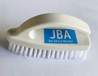 JBA Cleaning Brush Comfort Ergonomic Grip and Flexible Stiff Bristles, Heavy Duty Scrub Brushes for Bathroom Shower Sink Carpet Floor Tiles, Seams