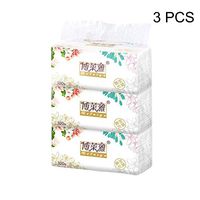 Eco-Friendly Soft Paper, Strong and Highly Absorbent Hand Towels Household Toilet Papers, White 130mm*180mm Multifold Papers, Three-Layer Papers(3 Pack) (3 Pack)