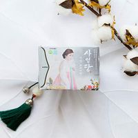 Saimdang Korean Cotton Feminine Pads with Wings 30 Count - Natural, Herb Infused Large Pads