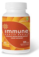 Immune Health Basics - Wellmune Beta Glucan Supplement - Immunity Support Booster - 125 Milligrams - 60 Count Vegetarian Capsules