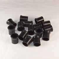 24PCS per Bag Black Softy Rubber Tobacco Smoking Pipe Tip Grips Diameter 12mm and 9mm (Diameter 9mm)