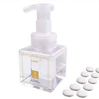 Hand Sanitizer Refill Effervescent tablet, Hand Soap for Deep Cleaning & Gel Kills 99% of Germs, 250ml Portable Empty Bottle + 20pcs Tablets