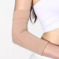 Black/Skin Color Elbow Brace Support Tattoo Cover Up Arm Compression Sleeves for Men Women(XL(30-33CM),Skin)