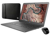 HP 14" FHD IPS WLED-Backlight Chromebook, Intel Celeron Dual-Core Processor, 4GB LPDDR4 Memory, 32GB eMMC, USB Type-C, Wireless-AC, Webcam, Card Reader, Chrome OS, Bonus (Sleeve & Wireless Mouse)