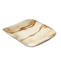 Tableclothsfactory 100 Pcs Natural 7.2" Square Eco-Friendly Palm Leaf Disposable Plates