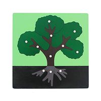 bromrefulgenc Intelligence Toy for Toddler - Wooden Puzzle Toy Flower Insect Panel Jigsaw Education Toy Teaching Aids for Kids Gift Tree