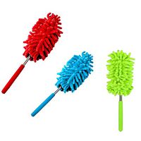 Sizet Sizet Long-Reach Microfiber Dusting Brush Set of 3, Retractable Hand Duster Brush Extendable with Telescoping Pole Home Cleaning Tool
