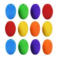 Special Supplies Egg Pencil Grips for Kids and Adults Colorful, Cushioned Holders for Handwriting, Drawing, Coloring - Ergonomic Right or Left-Handed Use - Reusable (12-Pack)