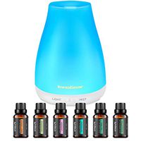 InnoGear Essential Oil Diffuser with Oils, 150ml Aromatherapy Diffuser with 6 Essential Oils Set, Aroma Cool Mist Humidifier Gift Set
