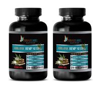 Anxiety Relief aids - Organic Hemp Seed Oil 1000MG - Hemp Oil in Capsule Form - 2 Bottles 240 Liquid Capsules