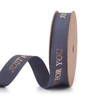 XKSIKjian's Gift Wrapping Supplies, 15mmx10 Yards Just for You Letter Gold Foil Print Box Packaging Ribbon Wedding Festival Birthday Party DIY Gift Wrap Decor - Blue