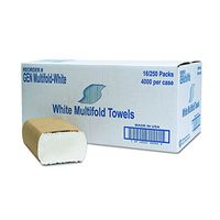 GEN MULTIFOLDWH Multifold Towel, 1-Ply, White, 250 per Pack (Case of 16)