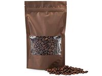 Zipper Top Window Bag 50 Count - Medium - Chocolate Brown