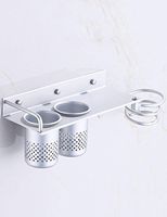 LIUCS Bath Holder Aluminum Space Hairdryer Holder Space Wall Bracket (Color: B)