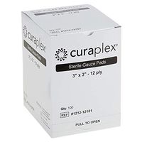 CURAPLEX STERILE, Gauze PAD, Woven, 3IN X 3IN, 12-PLY, 100/BX 24BX/CS