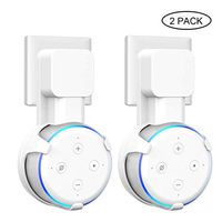 SPORTLINK Echo Dot (3rd Gen) Wall Mount, A Must Dot Accessories with Cord Arrangement Hide Messy Wires (White - 2 Pack)