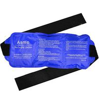 2-in1 Reusable Ice Pack Strap – Soft, Comfortable & Flexible Gel Ice Heat Pack – Use Back, Knee, Shoulder, Arm Calf Injuries –Stays in Place Secured Velcro (Blue, Large)