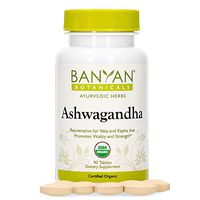 Banyan Botanicals Organic Ashwagandha Supplement – Withania somnifera – for Adrenal Support, Healthy Immune System, Stress Relief, Strength & More* – 90 Tablets – Non-GMO Sustainably Sourced Vegan