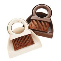 TYI 2PCS Premium Plastic Mini Whisk Broom and Dustpan Set,Convenient and Practical,for Offices, Bathrooms, Kitchen Counters, Drawers, Cabinets and More