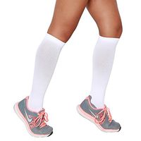 Performance Compression Socks - Running Compression Socks, Graduated Compression (Medium, White)
