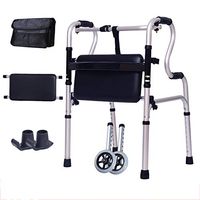 Walking Frame Aids Compact Folding Walker with Sitting Board Drive and Wheels Light Weight Medical Walker for Elderly, Seniors, Handicap, Disabled Max 180 kg (400 lbs)