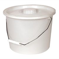 PCP Commode Bucket with Lid and Handle, White