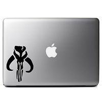 FocEnterprises® MANDALORIAN SKULL STAR WARS VINYL DECAL STICKER FOR MACBOOK / NOTEBOOK / LAPTOP / BUMPER / CAR / WINDOW / WALL