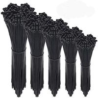 Cable Ties, 500 Pcs Adjustable Durable Self locking Black Nylon Zip Cable Ties for Home Office Garage Workshop Heavy Duty 4/6/8/10/12 Inch UV Resistant