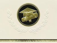 Signature Announcements Jefferson High School (Festus, MO) Graduation Announcements, Presidential style, Basic package of 25 Cap & Diploma Seal. Black & Gold.