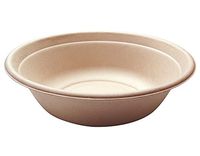 [1500 COUNT] 32 oz Round Disposable Bowls - Natural Sugarcane Bagasse Bamboo Fibers Sturdy 32 Ounce Compostable Eco Friendly Environmental Paper Bowl Alternative 100% by-product Tree Plastic Free