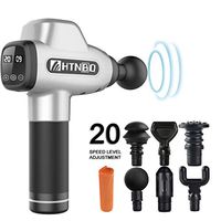 Massage Gun, Deep Tissue Percussion Muscle Massager Gun for Athletes Pain Relief Therapy and Relaxation, Handheld Percussive Pure Wave Massager Guns Theragun Device- Quiet, 20 Speed