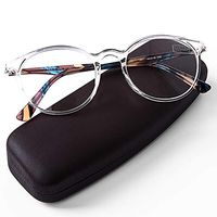 DOOViC Italy Design Fashion Reading Glasses for Women Men Stylish Clear Frames Readers with Case +1.00 Strength