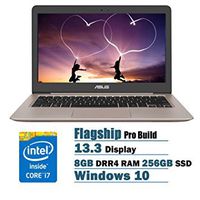 2016 ASUS 13.3 inch ZenBook Full HD 1920 x 1080 Laptop PC, Intel Core i7-6500U 2.5GHz, 8GB DDR4 RAM, 256GB SSD, Backlit Keyboard, Bluetooth, Windows 10