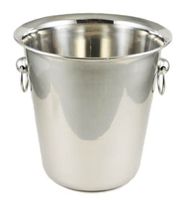 Winco WB-4 4 Quart Wine Bucket,stainless steel,Set of 3