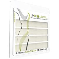 Lifesil Silicone Scar Treatment Gel Sheet - Reduce Appearance of Scars From Accidents, Surgery, Stretch Marks, Burns - Self-adhesive, Durable and Reusable - Pack with 4 sheets