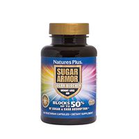 NaturesPlus Sugar Armor - 25 mg Brown Seaweed, 60 Vegan Capsules - Natural Sugar & Carb Blocker, Weight Loss Aid - Vegetarian, Gluten-Free - 30 Servings
