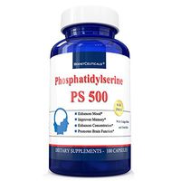 Phosphatidylserine 500mg 100 Capsules – Ideal No Additives Plus 500mg Gotu Kola Complex – Non GMO Gluten Free Pure Natural Phosphatidylserine by BoostCeuticals