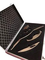 Professional 5 Piece Medical Grade Stainless Steel IASTM Tools Set -Reduce Muscle Pain,Massage Tendon,Myofascial Releaser and Breaking up Scar Tissue for Graston,ASTYM, IASTM