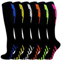 Compression Socks for Women and Men (6 Pairs)-Best for Running,Nursing,Circulation,Recovery & Travel, Large/X-Large