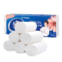 Nihsatin White Soft Toilet Paper Household Eco-Friendly Biodegradable & Sustainable Roll Paper Towels Bathroom Tissue, 10 Rolls