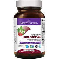 New Chapter Iron Supplement, Fermented Iron Complex (Formerly Iron Food Complex) with Organic Whole-Food Ingredients + Promotes Healthy Iron Levels + Non-Constipating - 60ct (Packaging May Vary)